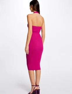 Robes>Morgan Robe Pull Ajustee Dos Ouvert Femme | Framboise