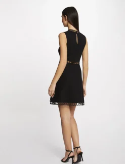 Robes>Morgan Robe Pull Patineuse Bandes Ajourees Femme | Noir