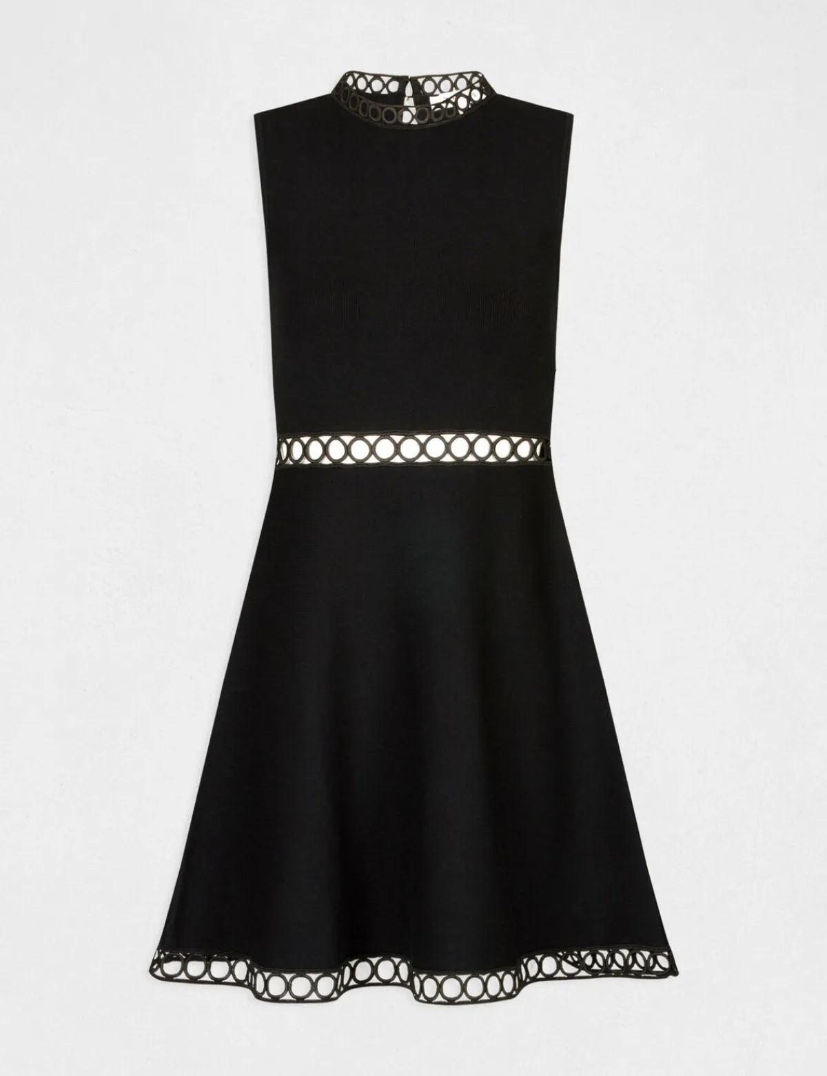 Robes>Morgan Robe Pull Patineuse Bandes Ajourees Femme | Noir