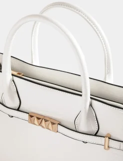 Maroquinerie>Morgan Sac Aspect Croco Femme | Blanc
