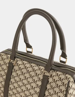 Maroquinerie>Morgan Sac Bowling Imprime Monogramme Femme | Beige