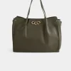 Maroquinerie>Morgan Sac Cabas Avec Detail Chaine Vert Kaki Femme | Vert_Kaki
