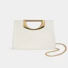 Maroquinerie>Morgan Sac Pochette Aspect Croco Femme | Blanc