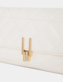 Maroquinerie>Morgan Sac Pochette Aspect Matelasse Femme | Blanc