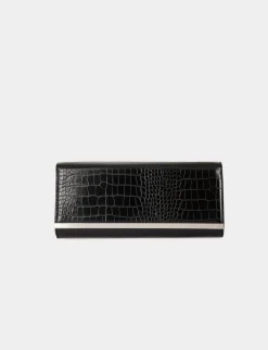 Maroquinerie>Morgan Sac Pochette Effet Croco Femme | Noir
