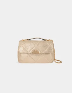 Maroquinerie>Morgan Sac Pochette Matelasse Metallise Femme | Dore