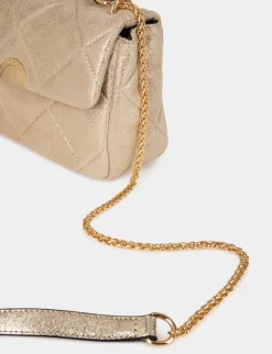 Maroquinerie>Morgan Sac Pochette Matelasse Metallise Femme | Dore