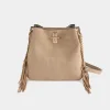 Maroquinerie>Morgan Sac Seau A Franges Aspect Python Femme | Beige