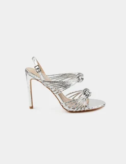 Chaussures>Morgan Sandales A Talons Avec Brides Nouees Femme | Argente