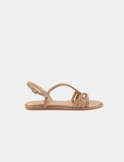 Chaussures>Morgan Sandales Plates A Strass Et Paillettes Femme | Rose