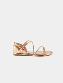 Chaussures>Morgan Sandales Plates Avec Details Strass Vieux Rose Femme | Vieux_Rose