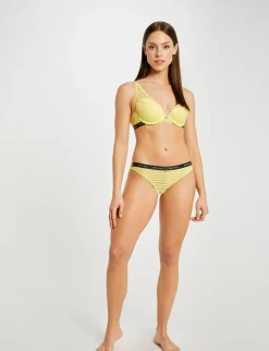 Lingerie>Morgan Slip Dentelle Femme | Jaune