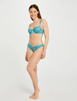 Lingerie>Morgan Slip En Dentelle Femme | Bleu