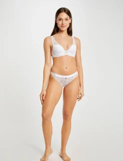 Lingerie>Morgan Slip En Dentelle Femme | Blanc