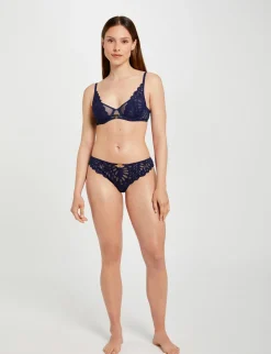 Lingerie>Morgan Slip En Dentelle Femme | Marine