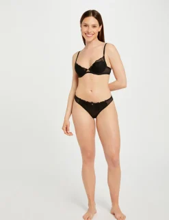 Lingerie>Morgan Tanga En Dentelle Femme | Noir