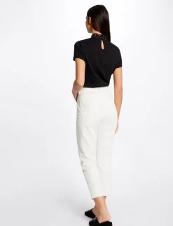 Tops Et T-Shirts>Morgan T-Shirt Manches Courtes A Dentelle Femme | Noir