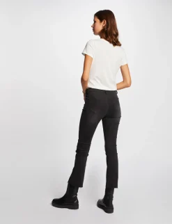 Tops Et T-Shirts>Morgan T-Shirt Manches Courtes A Inscription Femme | Ecru