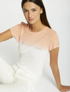 Tops Et T-Shirts>Morgan T-Shirt Manches Courtes A Inscription Femme | Multico