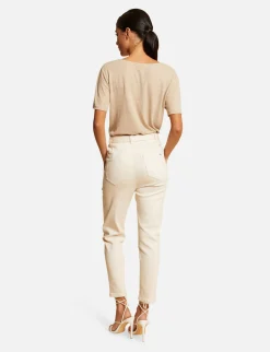 Tops Et T-Shirts>Morgan T-Shirt Manches Courtes A Col En V Femme | Beige