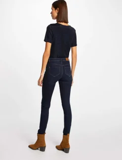 Tops Et T-Shirts>Morgan T-Shirt Manches Courtes Avec Col En V Femme | Marine