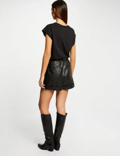 Tops Et T-Shirts>Morgan T-Shirt Manches Courtes Femme | Noir