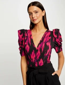 Tops Et T-Shirts>Morgan T-Shirt Manches Courtes Imprime Abstrait Femme | Multico