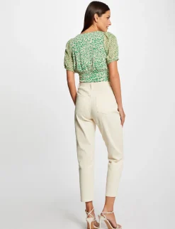 Tops Et T-Shirts>Morgan T-Shirt Manches Courtes Imprime Abstrait Femme | Vert