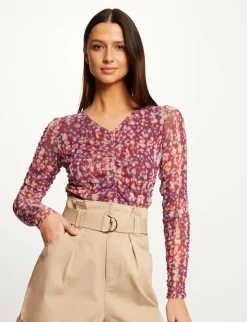Tops Et T-Shirts>Morgan T-Shirt Manches Longues Imprime Abstrait Femme | Multico