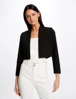 Vestes Et Blousons>Morgan Veste Bolero Droite Manches 3/4 Femme | Noir