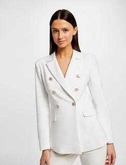 Ensembles Et Tailleurs>Morgan Veste Cintree Avec Boutons Femme | Ecru