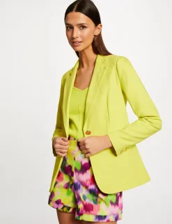 Ensembles Et Tailleurs>Morgan Veste Cintree Col Crante A Revers Femme | Anis