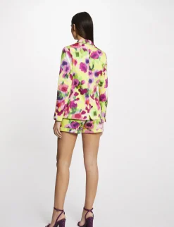 Ensembles Et Tailleurs>Morgan Veste Cintree Satin Imprime Abstrait Femme | Multico