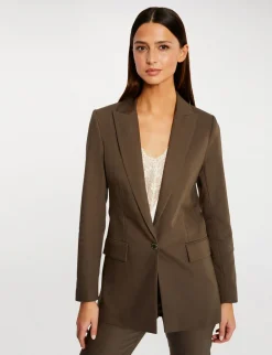 Vestes Et Blousons>Morgan Veste City Droite Vert Kaki Femme | Vert_Kaki