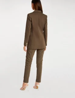 Vestes Et Blousons>Morgan Veste City Droite Vert Kaki Femme | Vert_Kaki