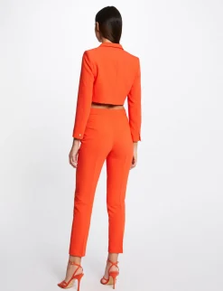 Ensembles Et Tailleurs>Morgan Veste Courte Droite Col Crante A Revers Femme | Orange