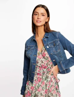 Vestes Et Blousons>Morgan Veste Droite Boutonnee En Jean Jean Stone Femme | Jean_Stone