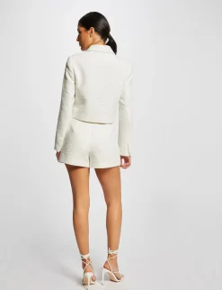 Vestes Et Blousons>Morgan Veste Droite Boutonnee Femme | Ecru
