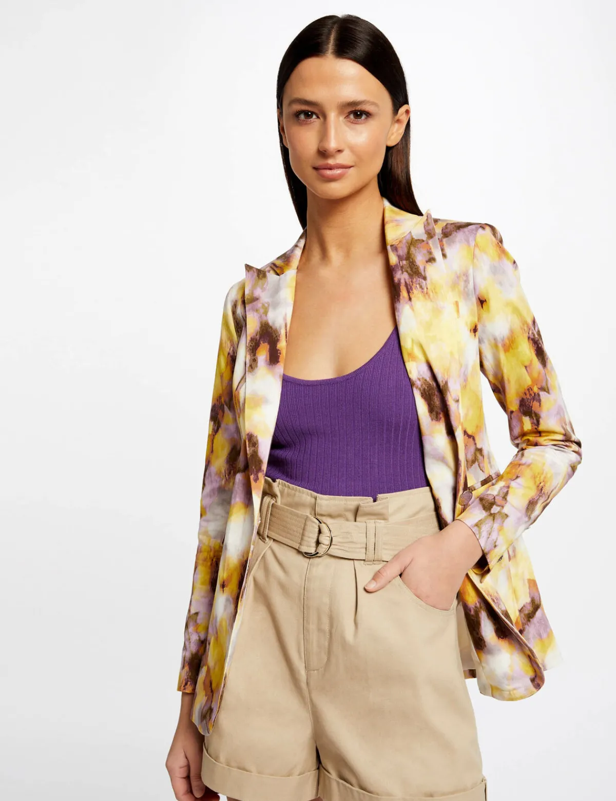 Vestes Et Blousons>Morgan Veste Droite Imprime Abstrait Femme | Multico